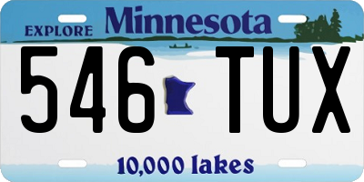 MN license plate 546TUX