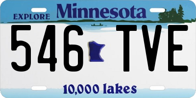 MN license plate 546TVE