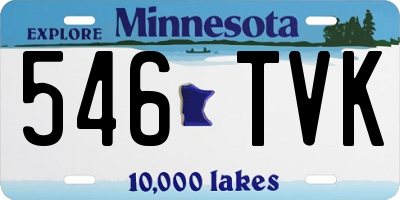 MN license plate 546TVK