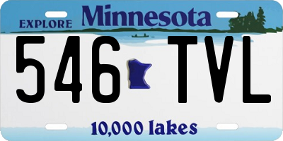 MN license plate 546TVL