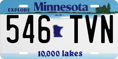 MN license plate 546TVN