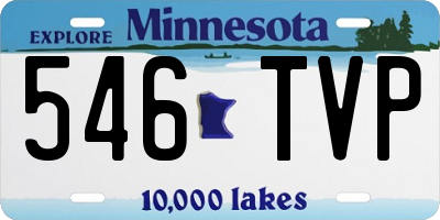 MN license plate 546TVP