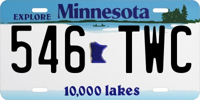 MN license plate 546TWC