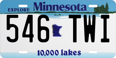 MN license plate 546TWI
