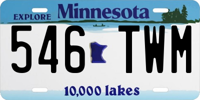 MN license plate 546TWM