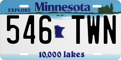 MN license plate 546TWN