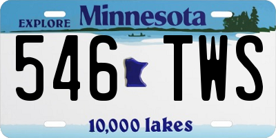 MN license plate 546TWS