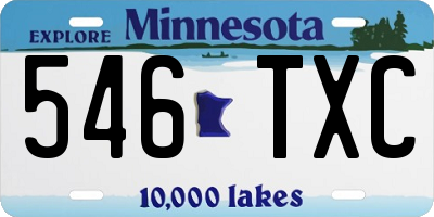 MN license plate 546TXC