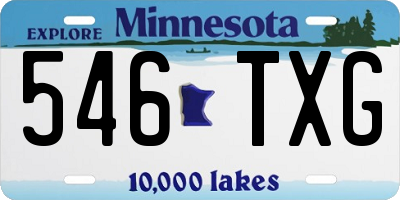 MN license plate 546TXG