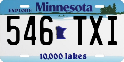 MN license plate 546TXI