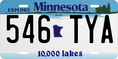 MN license plate 546TYA