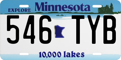 MN license plate 546TYB