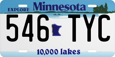 MN license plate 546TYC