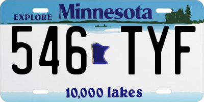 MN license plate 546TYF