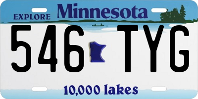 MN license plate 546TYG