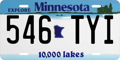MN license plate 546TYI