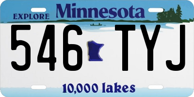 MN license plate 546TYJ