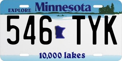 MN license plate 546TYK