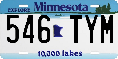MN license plate 546TYM