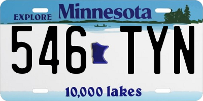 MN license plate 546TYN