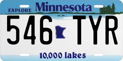 MN license plate 546TYR