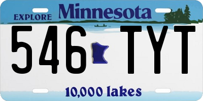 MN license plate 546TYT