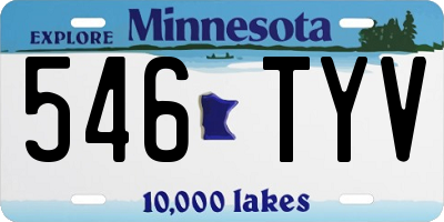 MN license plate 546TYV