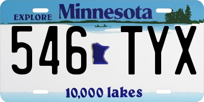 MN license plate 546TYX