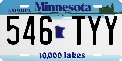 MN license plate 546TYY