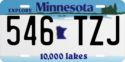 MN license plate 546TZJ
