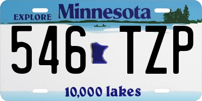 MN license plate 546TZP