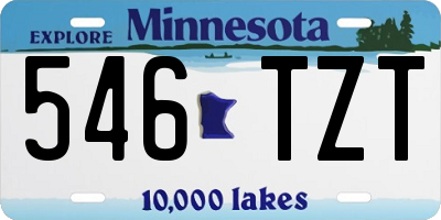 MN license plate 546TZT