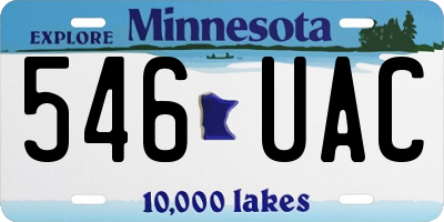 MN license plate 546UAC
