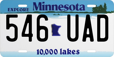 MN license plate 546UAD