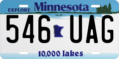 MN license plate 546UAG