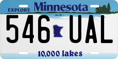 MN license plate 546UAL