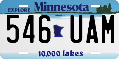MN license plate 546UAM