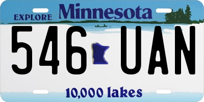 MN license plate 546UAN