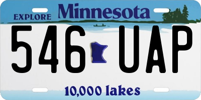 MN license plate 546UAP