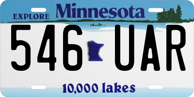 MN license plate 546UAR