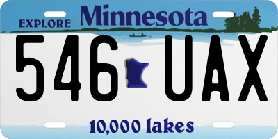 MN license plate 546UAX