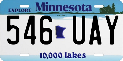 MN license plate 546UAY