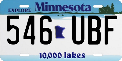 MN license plate 546UBF