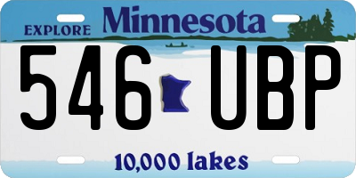 MN license plate 546UBP