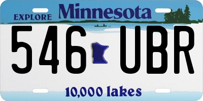 MN license plate 546UBR