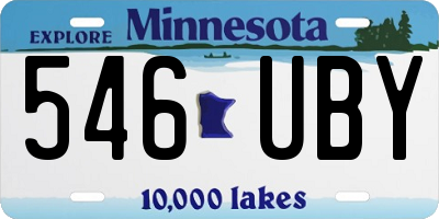 MN license plate 546UBY