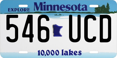 MN license plate 546UCD