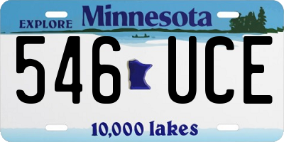 MN license plate 546UCE