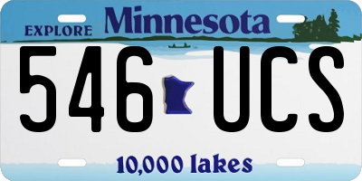 MN license plate 546UCS