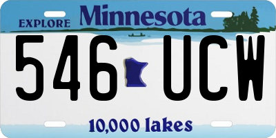 MN license plate 546UCW